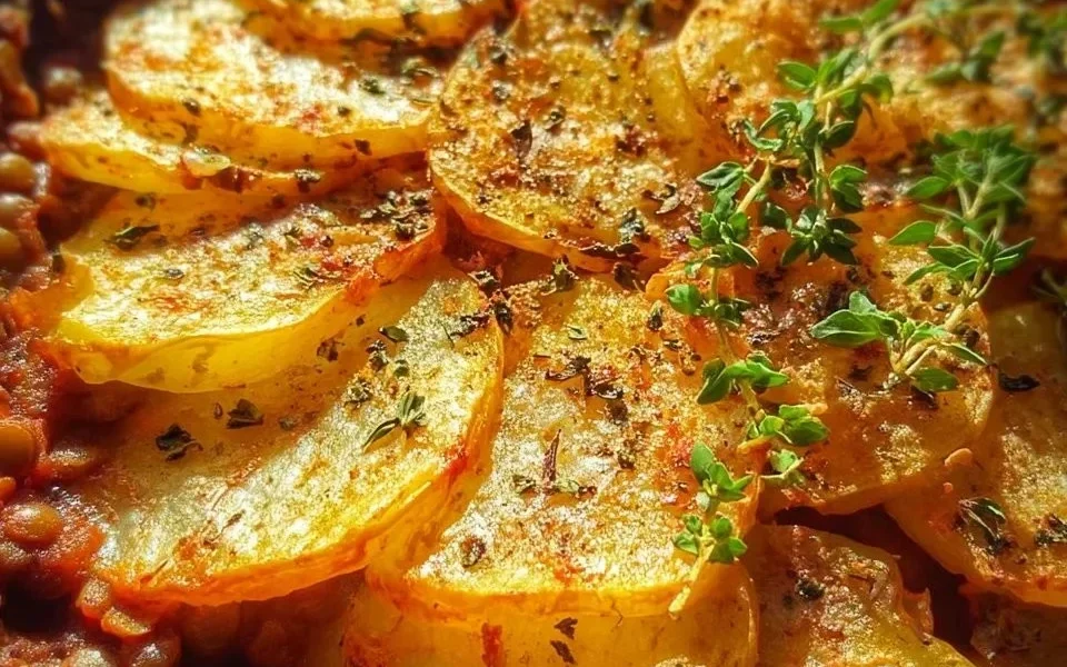 Einfacher veganer Linseneintopf mit frischen Zutaten