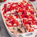 Erdbeer-Tiramisu mit frischen Erdbeeren und Mascarpone-Creme