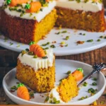 Saftiger Karottenkuchen mit frischen Karotten und Gewürzen