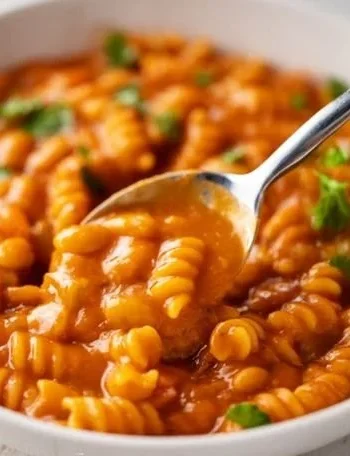 Schüssel mit Pasta e Fagioli, einer italienischen Bohnensuppe mit Pasta.