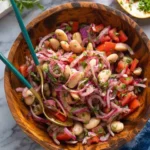 Piyaz - Türkischer weißer Bohnensalat mit Zwiebeln und Kräutern