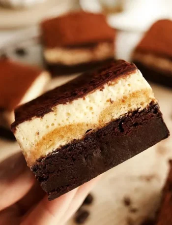 Vegane Tiramisu Brownies - leckeres, pflanzliches Dessert zum Genießen