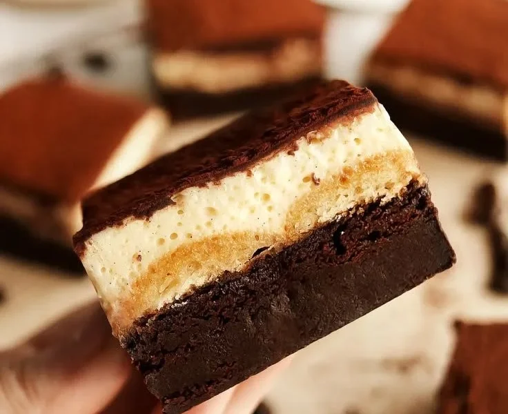 Vegane Tiramisu Brownies - leckeres, pflanzliches Dessert zum Genießen