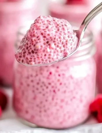 Ein köstlicher Chia Pudding mit frischen Früchten und Nüssen.