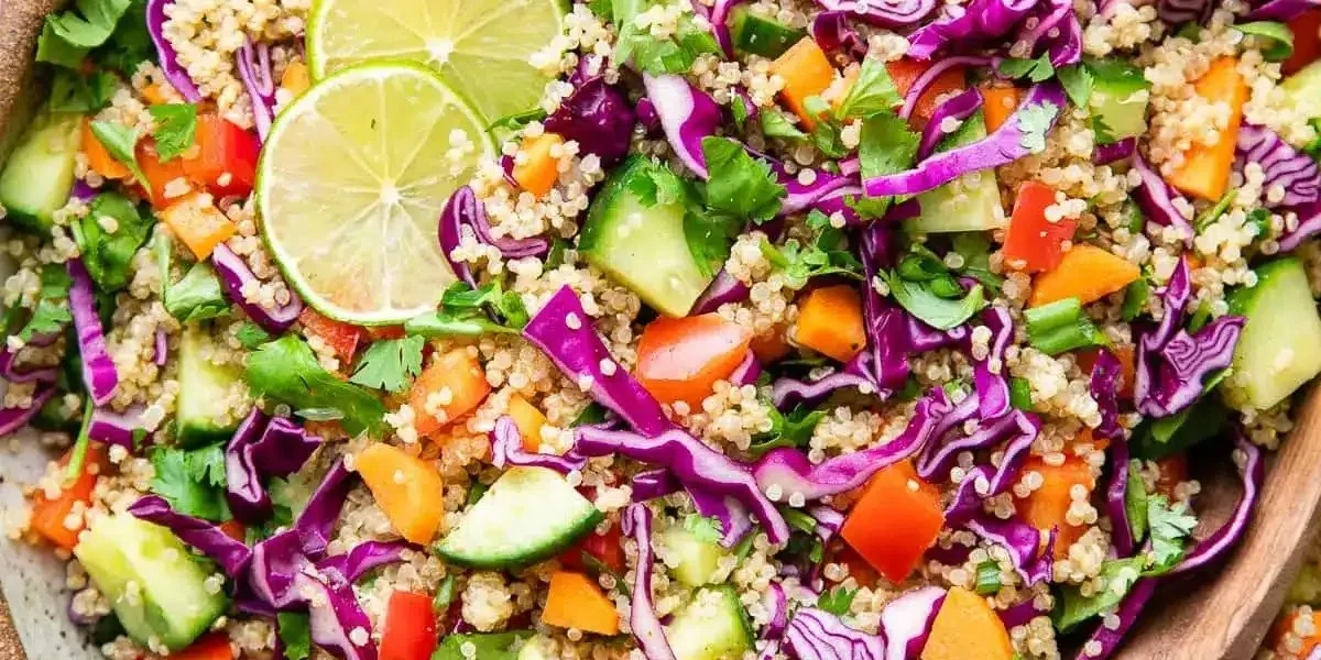 Knuspriger Thai-Quinoa-Salat mit frischen Zutaten und aromatischen Gewürzen