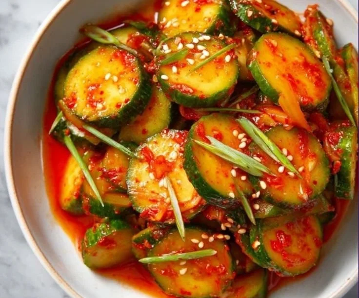Schnelles Rezept für Gurken-Kimchi, voll von frischen Zutaten und würzigem Geschmack.