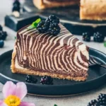 Vegane Zebra Käsekuchen-Schnell-Rezept mit leckeren Schichten