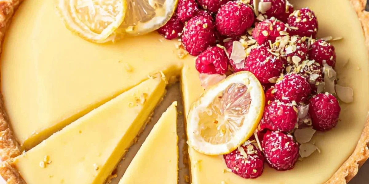 Vegane Zitronentarte mit frischem Zitronengeschmack und cremiger Textur