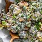Crispy Smashed Potato Salad mit knusprigen Kartoffeln und frischen Zutaten