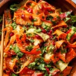 Rohkost Karottensalat mit Zitrus-Miso-Ingwer-Dressing