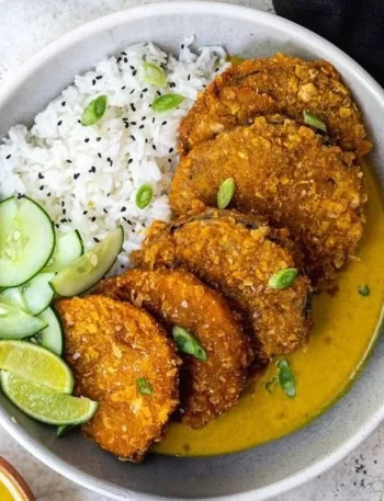 Vegan Katsu-Curry Schnelles Rezept mit knuspriger Panade