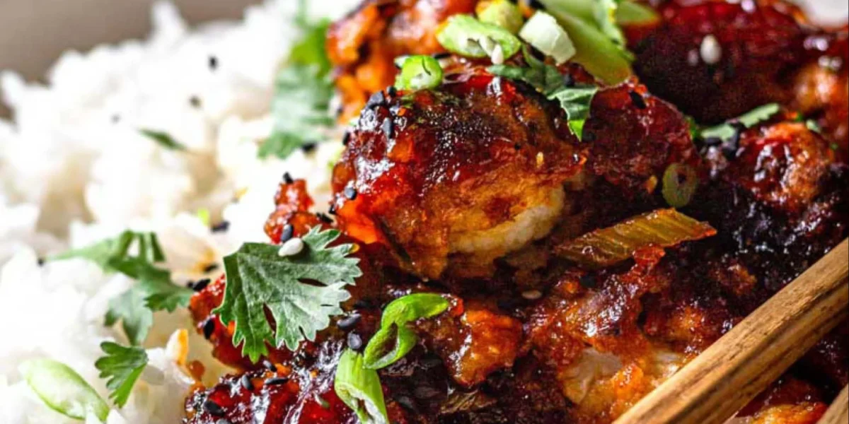 Luftgebratener koreanischer Chili-Blumenkohl, vegan und lecker