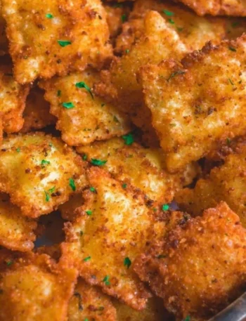 Vegan fried ravioli inspired by Olive Garden