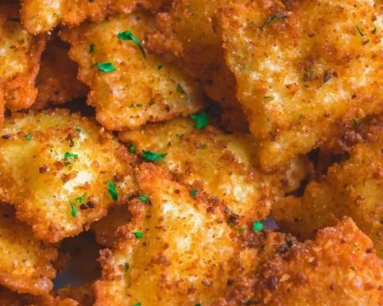 Vegan fried ravioli inspired by Olive Garden