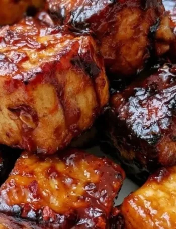 Schnelles Skillet BBQ Tofu-Gericht für eine einfache und schmackhafte Zubereitung.